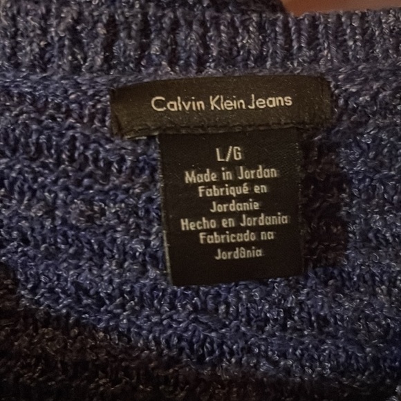 Calvin Klein Jeans V-neck pullover sweater size L - Picture 3 of 6